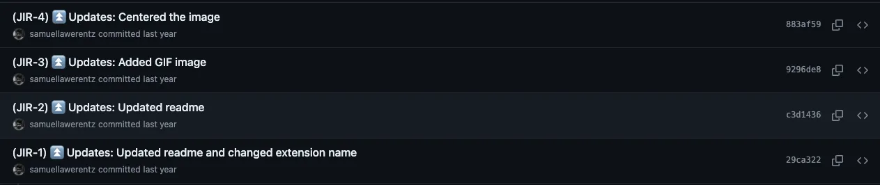 Clean git commits with JIRA IDs