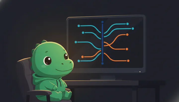 My lazygit Config - Branch Menus, Ticket Commits and a Dinosaur