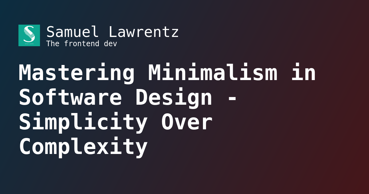 Machine Design Simplicity Mastering Minimalism in Software Design - Simplicity Over Complexity